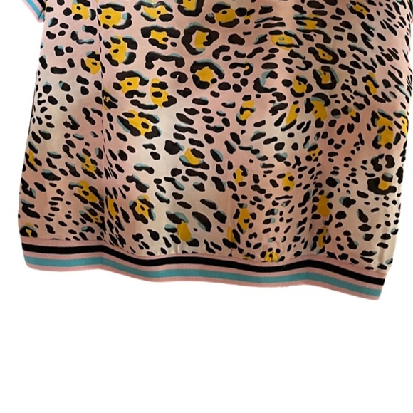 NWT A.Z.I. New York Pastel Relaxed fit Leopard Print Blouse Size M - Picture 8 of 14